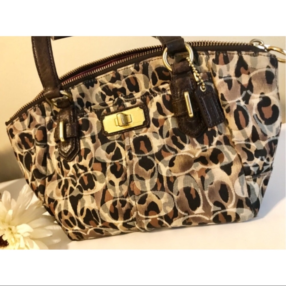 Coach animal print purse